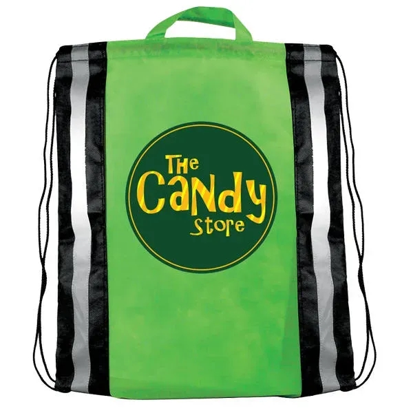 Lime Green color option for Nw Reflective Drawstring Backpack, Full Color Digital