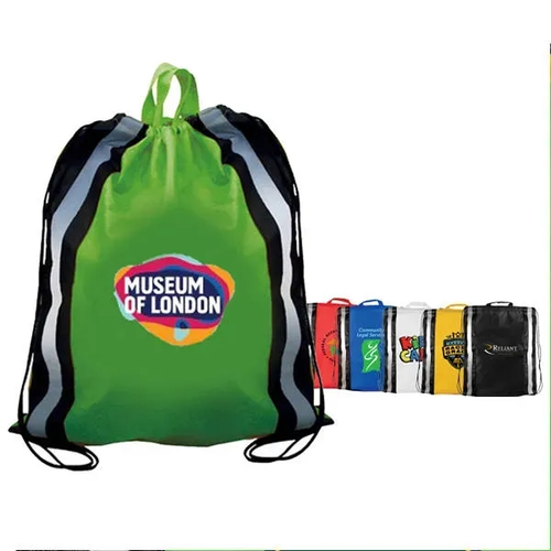 Main photo of Nw Reflective Drawstring Backpack, Full Color Digital