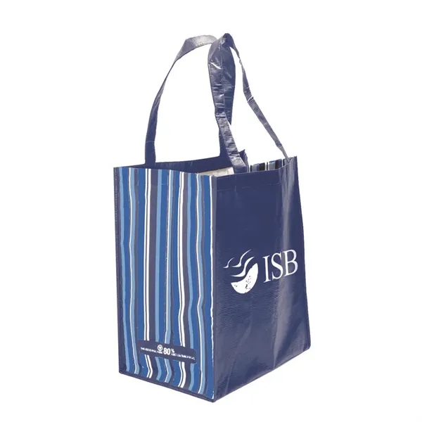 Blue color option for Rpet Striped Tote Bag