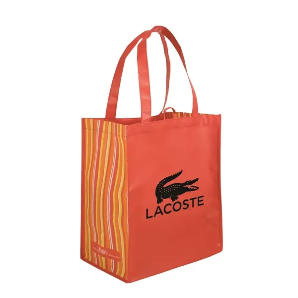 Red color option for Rpet Striped Tote Bag