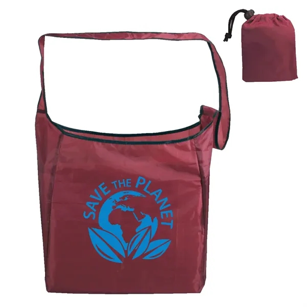 Cranberry color option for Rpet Fold Away Sling Bag