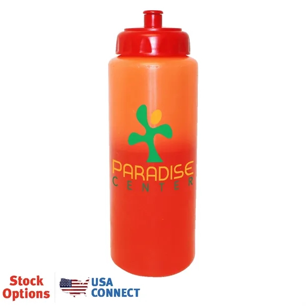 Orange To Red color option for Mood™ 32 Oz. Sports Bottle With Push 'N Pull Cap, Full Col