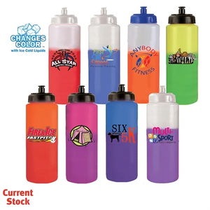 Photo of Mood™ 32 Oz. Sports Bottle With Push 'N Pull Cap, Full Col
