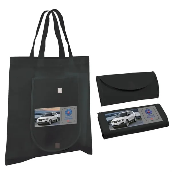 Black color option for Nw Fold 'N Go Tote Bag, Full Color Digital