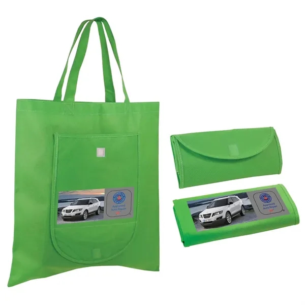 Lime Green color option for Nw Fold 'N Go Tote Bag, Full Color Digital