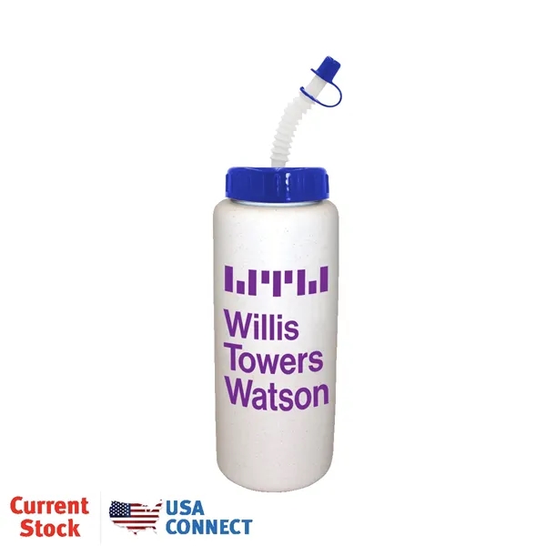 Granite color option for 32 Oz Grip Bottle With Flexible Straw