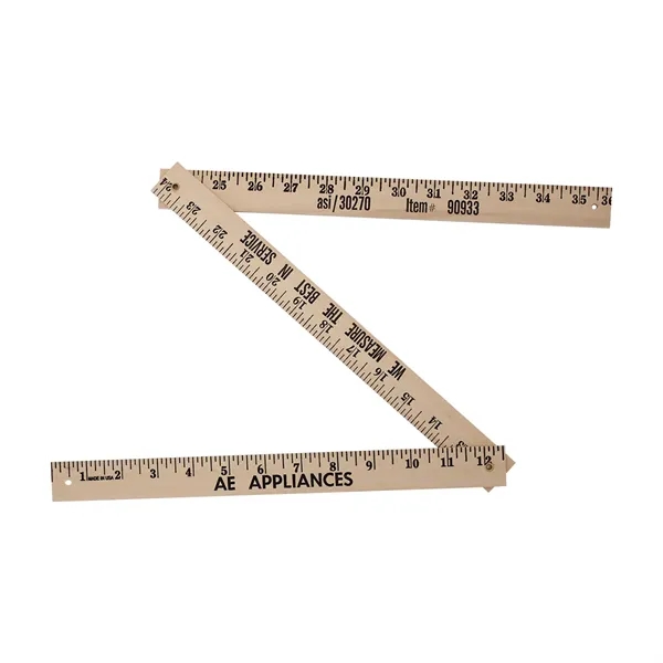 Natural color option for Folding Yardsticks Natural Finish