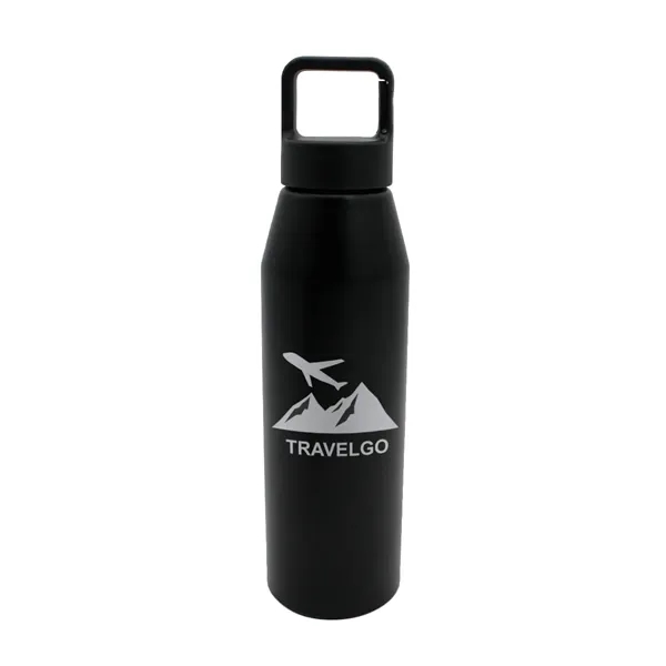 Black color option for 25 Oz. Recycled Aluminum Bottle With Carabiner Lid