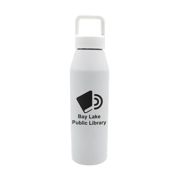 White color option for 25 Oz. Recycled Aluminum Bottle With Carabiner Lid