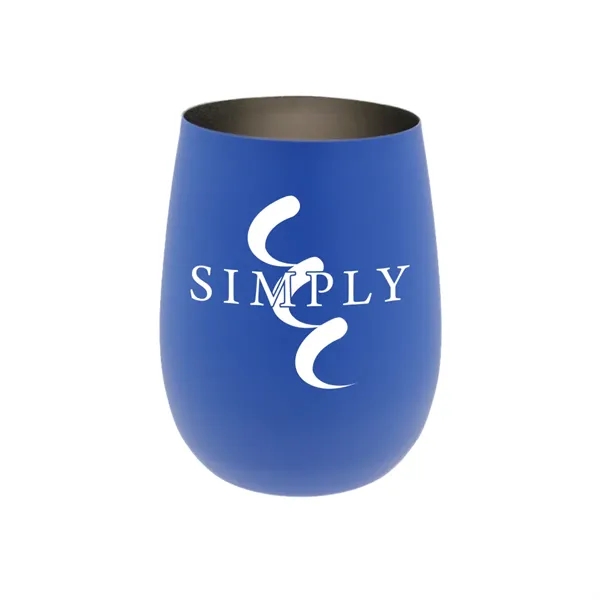 Blue color option for 12 Oz. Recycled Stainless Wine Glass
