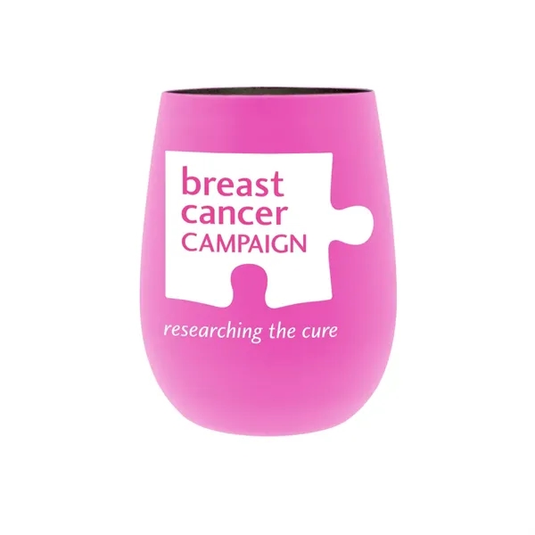 Pink color option for 12 Oz. Recycled Stainless Wine Glass