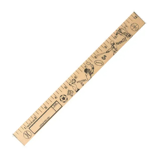 Main photo of Sports "U" Color Rulers   Natural Wood Finish