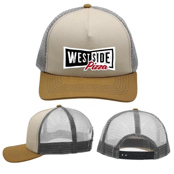 Amber color option for Hype Mesh Trucker, Full Color Digital