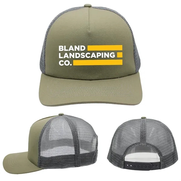 Army Green color option for Hype Mesh Trucker, Full Color Digital