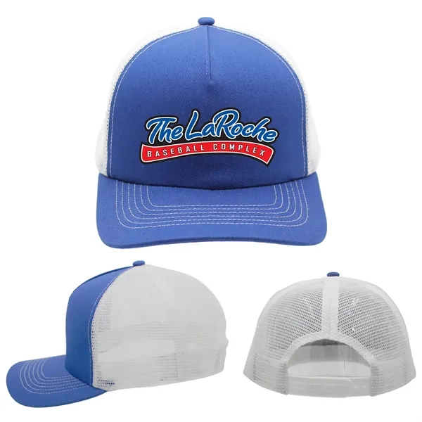 Blue color option for Hype Mesh Trucker, Full Color Digital