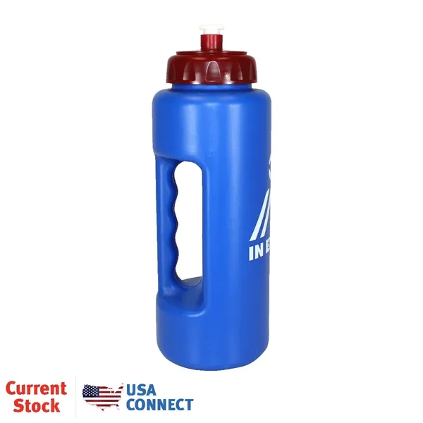 Blue color option for 32 Oz. Grip Bottle With Push 'N Pull Cap