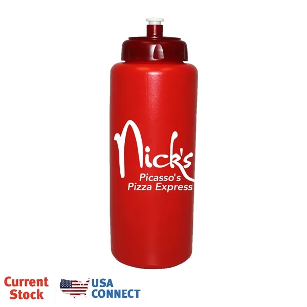 Red color option for 32 Oz. Grip Bottle With Push 'N Pull Cap
