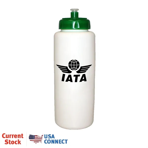 White color option for 32 Oz. Grip Bottle With Push 'N Pull Cap