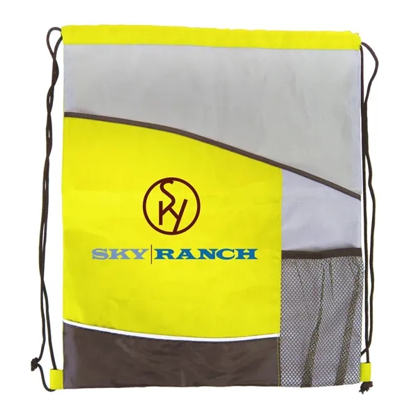 Yellow color option for Varsity Drawstring Backpack, Full Color Digital