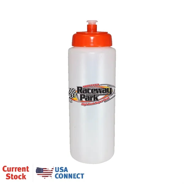 Frosted color option for 32oz. Sports Bottle W/Push 'N Pull Cap, Full Color Digital