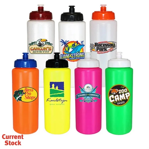 Photo of 32oz. Sports Bottle W/Push 'N Pull Cap, Full Color Digital