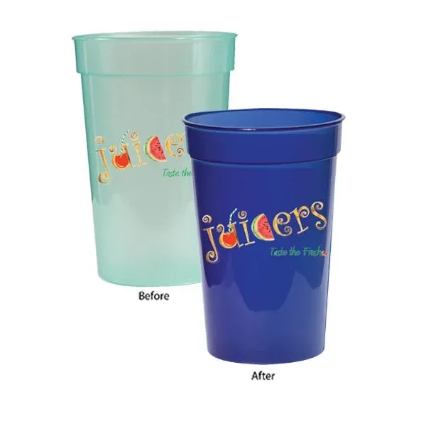 Light Green To Blue color option for Sun Fun 17 Oz. Stadium Cup, Full Color Digital