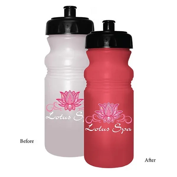 Frosted To Red color option for Sun Fun 20 Oz. Cycle Bottle, Full Color Digital Direct