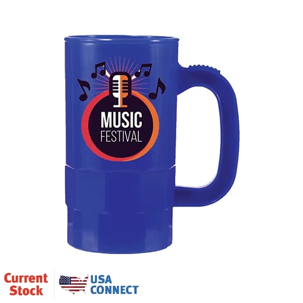 Blue color option for 14 Oz. Beer Stein (1 Side), Full Color Digital