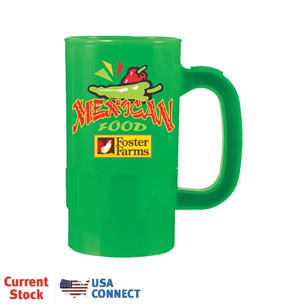Neon Green color option for 14 Oz. Beer Stein (1 Side), Full Color Digital