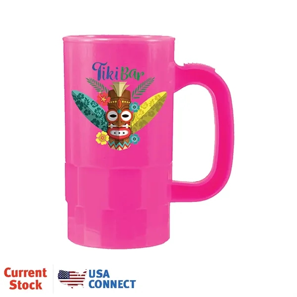 Neon Pink color option for 14 Oz. Beer Stein (1 Side), Full Color Digital