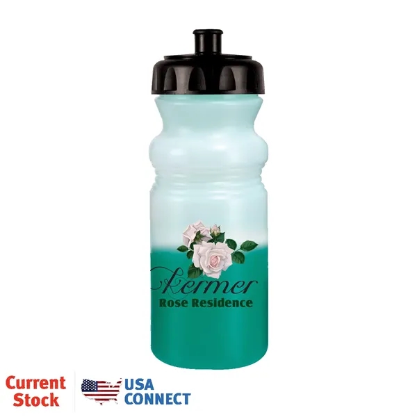 Frosted To Green color option for Mood™ 20 Oz. Cycle Bottle, Push And Pull Cap, Full Color D