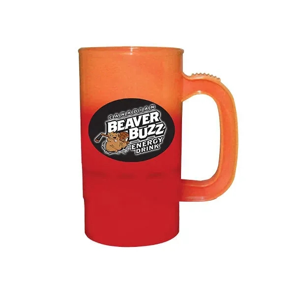 Orange To Tropical Red color option for Mood™ 14 Oz. Beer Stein (1 Side), Full Color Digital