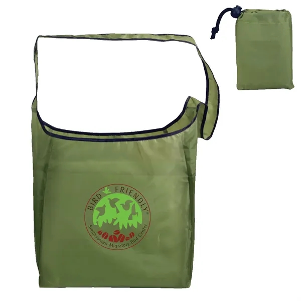 Olive Green color option for Rpet Fold Away Sling Bag, Full Color Digital