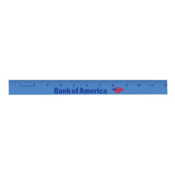 Blue color option for 12" Enamel Wood Ruler, Full Color Digital