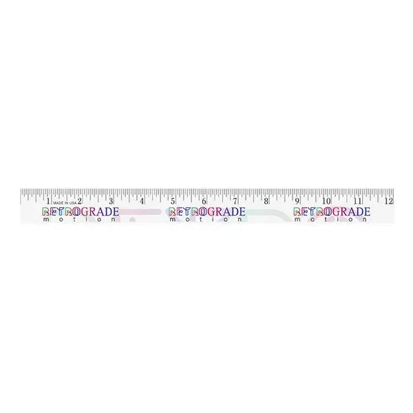 White color option for 12" Enamel Wood Ruler, Full Color Digital