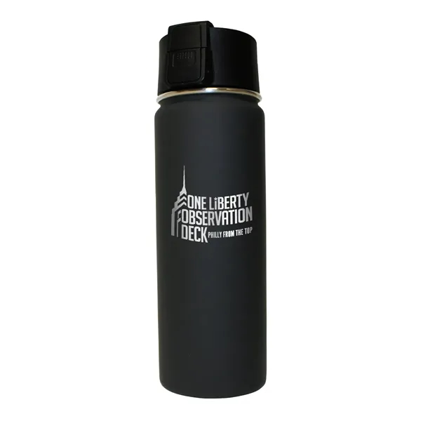 Black color option for Halcyon® 20 Oz. Sport Bottle W/ Push Button Lid, Laser Engr