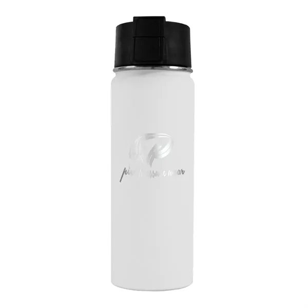 White color option for Halcyon® 20 Oz. Sport Bottle W/ Push Button Lid, Laser Engr