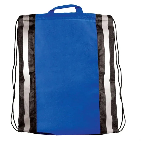 Blue color option for Blank, Nw Reflective Drawstring Backpack