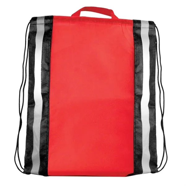 Red color option for Blank, Nw Reflective Drawstring Backpack