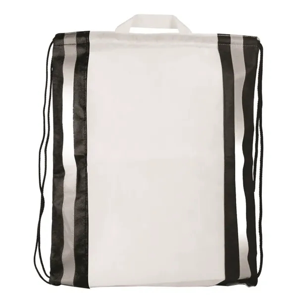 White color option for Blank, Nw Reflective Drawstring Backpack
