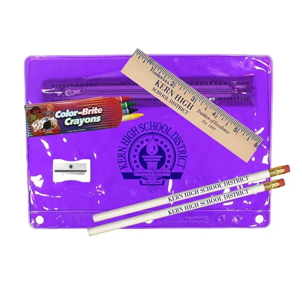 Trans Purple color option for Premium Transparent School Kit
