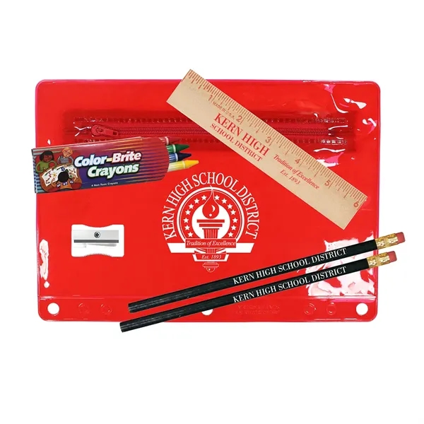 Trans Red color option for Premium Transparent School Kit