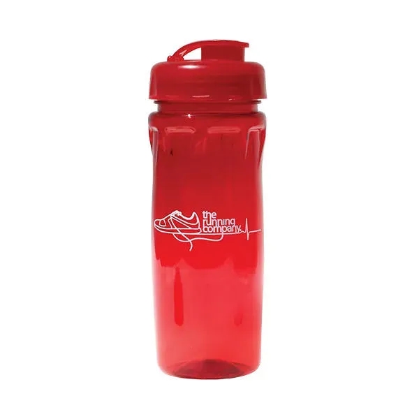 Trans Red color option for 18 Oz. Poly Saver Pet Bottle With Flip Top Cap