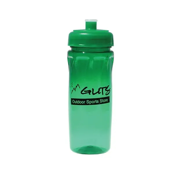Trans Green color option for 18 Oz. Poly Saver Pet Bottle With Push 'N Pull Cap