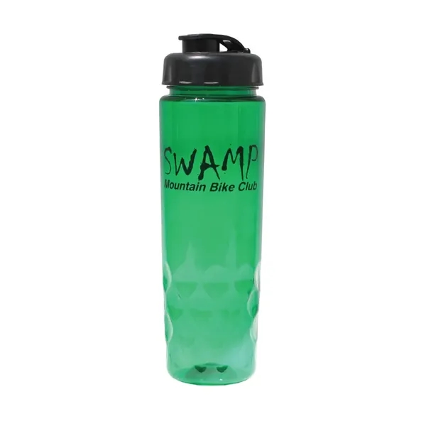Trans Green color option for 24 Oz. Poly Saver Pet Bottle With Flip Top Cap