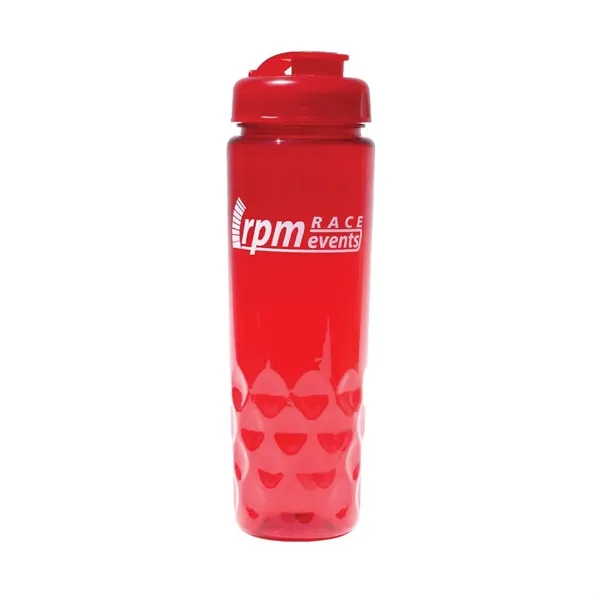 Trans Red color option for 24 Oz. Poly Saver Pet Bottle With Flip Top Cap