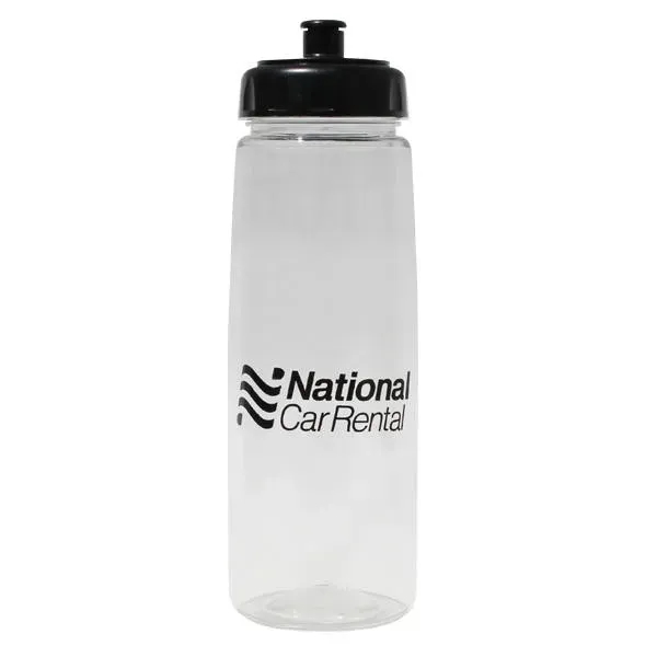 Clear color option for 30 Oz. Poly Saver Pet Bottle With Push 'N Pull Cap