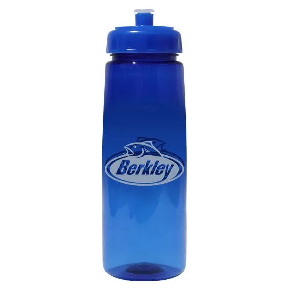 Trans Blue color option for 30 Oz. Poly Saver Pet Bottle With Push 'N Pull Cap