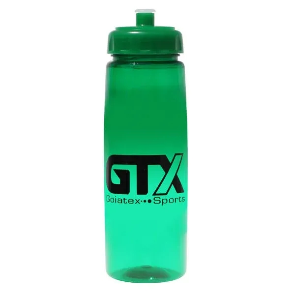 Trans Green color option for 30 Oz. Poly Saver Pet Bottle With Push 'N Pull Cap