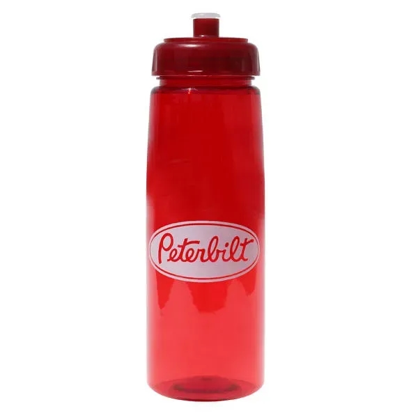 Trans Red color option for 30 Oz. Poly Saver Pet Bottle With Push 'N Pull Cap
